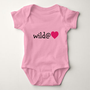 Wild at Heart - Hot PInk Heart Baby Bodysuit