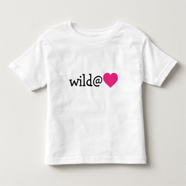 Wild at Heart - hot pink heart Toddler T-Shirt (Front)
