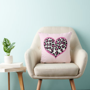 Wild at Heart Leopard Print Cushion