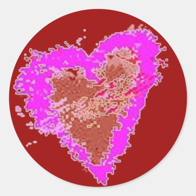 Wild At Heart on Red - Sticker (Front)
