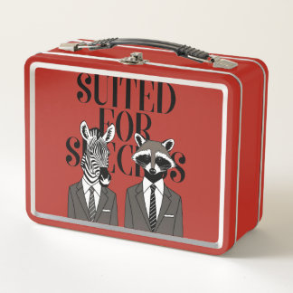 Wild at Heart: The Suited Elite Tee Metal Lunch Box