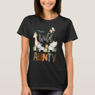 Wild Aunty Zoo Born Wild 2nd Birthday Safari Jungl T-Shirt
