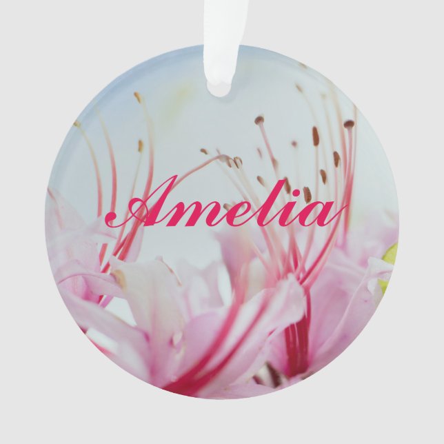 Wild Azalea Blossoms Ornament (Front)
