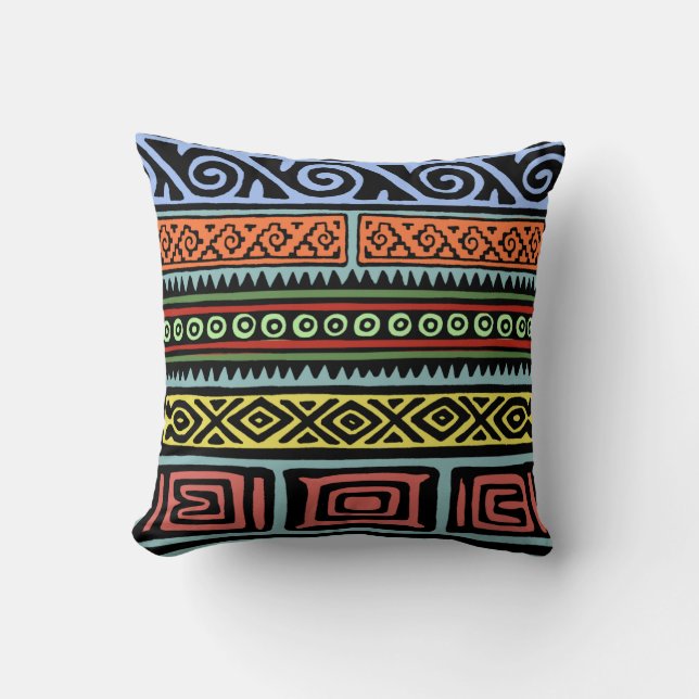 Wild Aztec Patterns Cushion (Front)