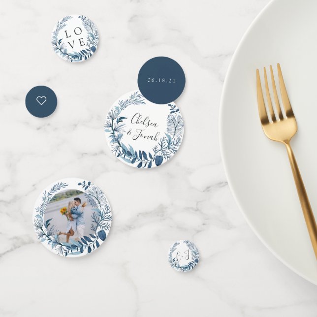 Wild Azure Personalised Wedding Confetti (Group)