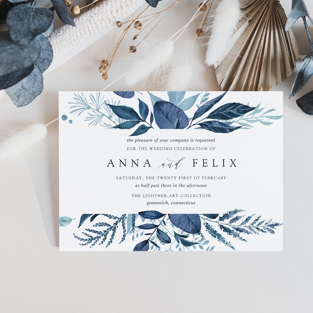 Wild Azure Wedding Invitation (Creator Uploaded)