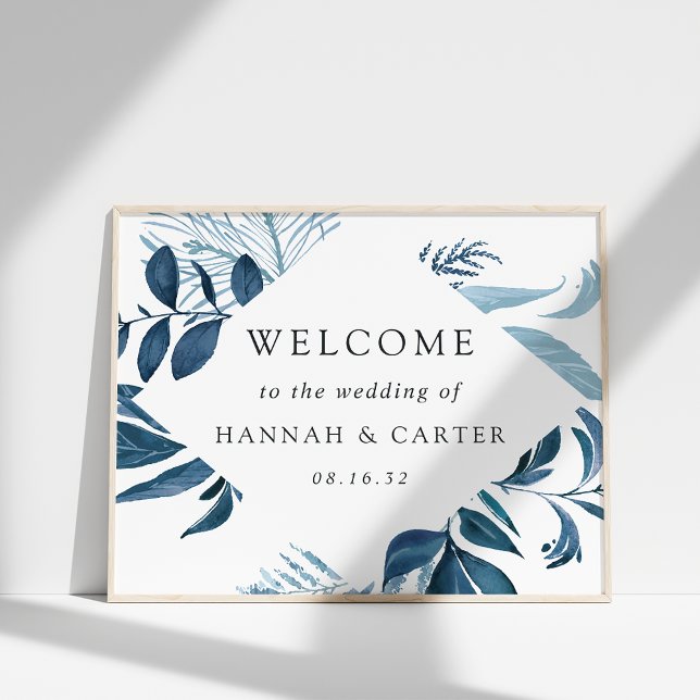 Wild Azure Wedding Welcome Poster (Creator Uploaded)
