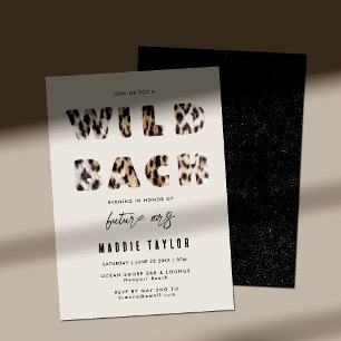 Wild Bach Leopard Future Mrs Bachelorette Party Invitation