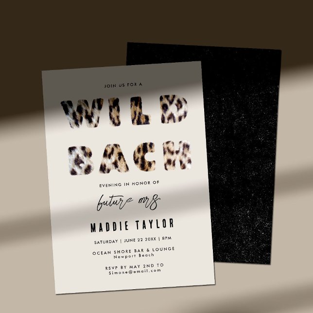 Wild Bach Leopard Future Mrs Bachelorette Party Invitation (Creator Uploaded)