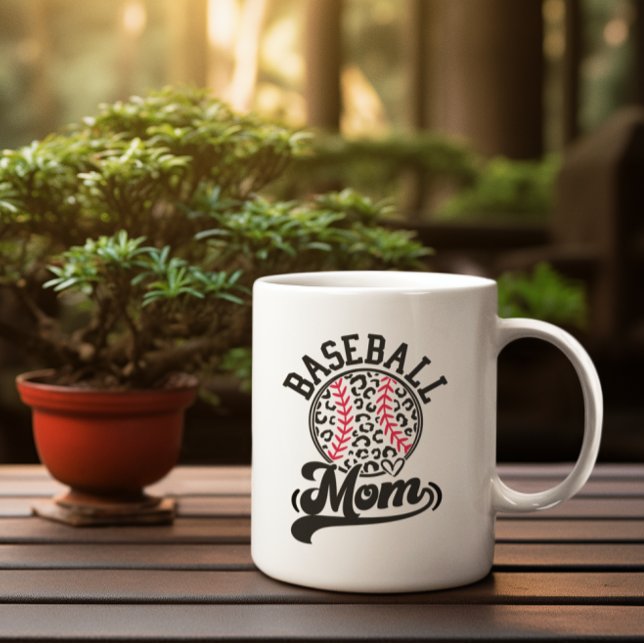 Wild Baseball Mum Leopard Print Mug (Creator Uploaded)