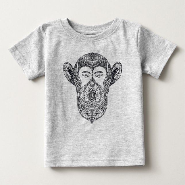 Wild Beast Of The Forest Doodle Baby T-Shirt (Front)