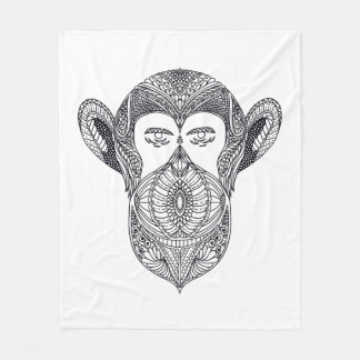 Wild Beast Of The Forest Doodle Fleece Blanket