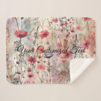 Wild Beauty Woven: Fashioned by Wildflowers Sherpa Blanket