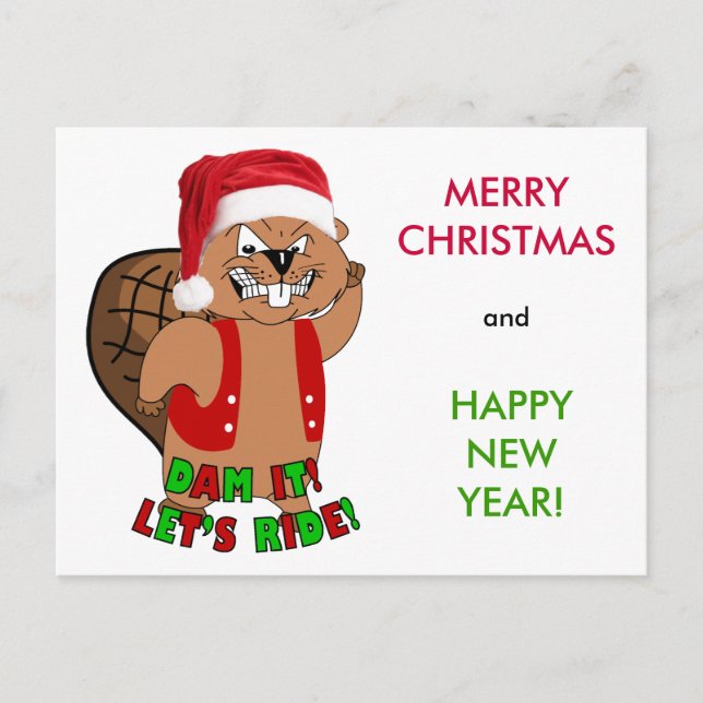 Wild-Beavers Christmas Post Card (Front)