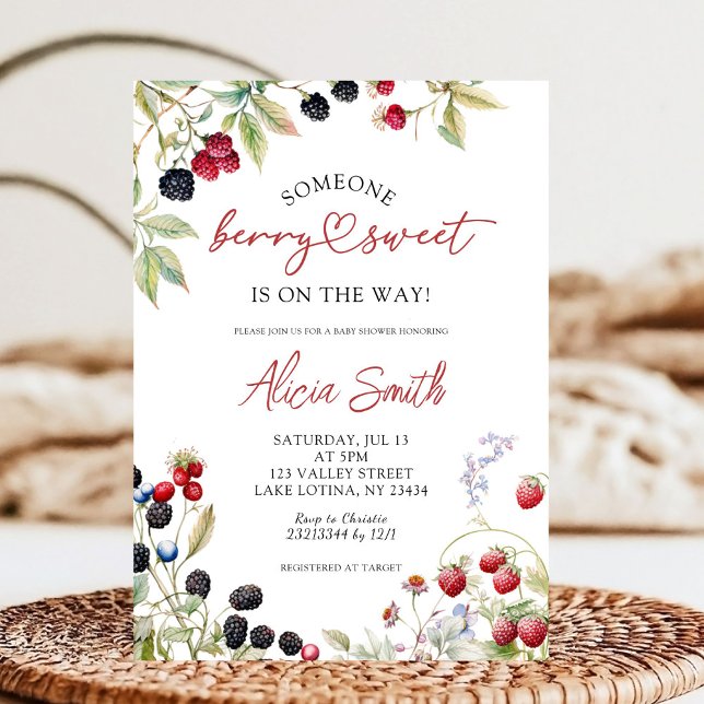 Wild berries baby shower invitation (Creator Uploaded)