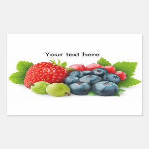 Wild berries rectangular sticker