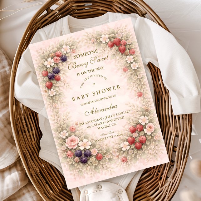 Wild Berry Garden Baby Shower Invitation (Creator Uploaded)