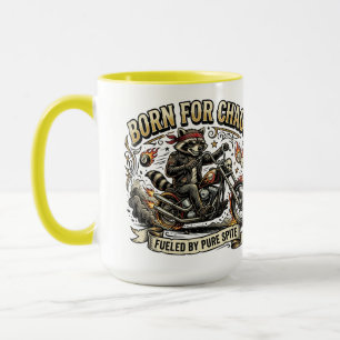Wild Biker Racoon Rebel Adventure Mug