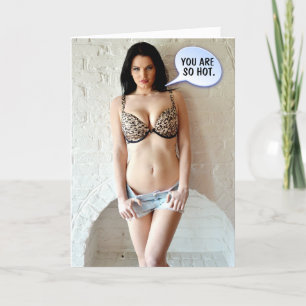 WILD BIKINI GIRL BIRTHDAY CARD