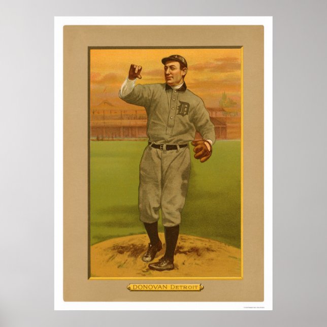 Wild Bill Donovan Tigers Baseball 1911 Poster (Front)