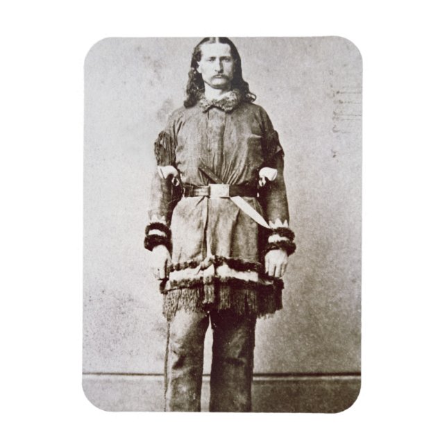 'Wild Bill' Hickok (1837-76) (b/w photo) Magnet (Vertical)