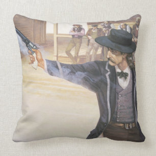 'Wild Bill' Hickok (1837-76) demonstrates his mark Cushion