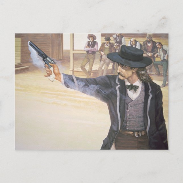 'Wild Bill' Hickok (1837-76) demonstrates his mark Postcard (Front)