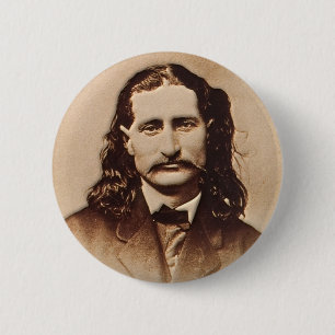 Wild Bill Hickok Painting Portrait 6 Cm Round Badge