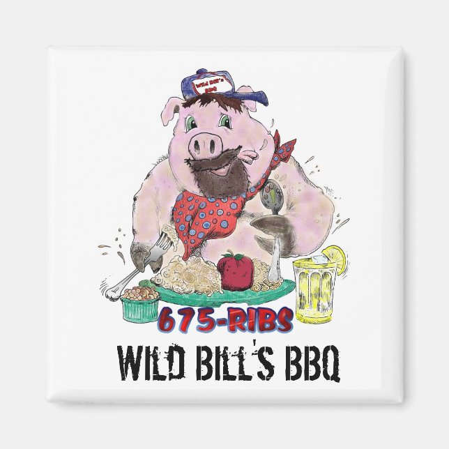 WILD BILL'S BBQ MAGNET (Front)