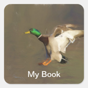 Wild Bird Bookplates Square Sticker
