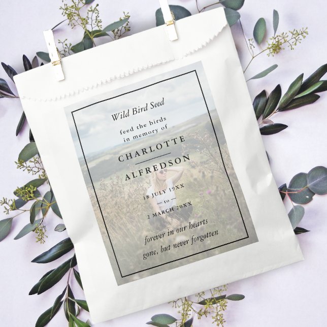 Wild Bird Seed | Feed the Birds Memorial Funeral Favour Bag (Creator Uploaded)
