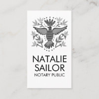 Wild Bird Unique Modern Logo Notary Public Legal