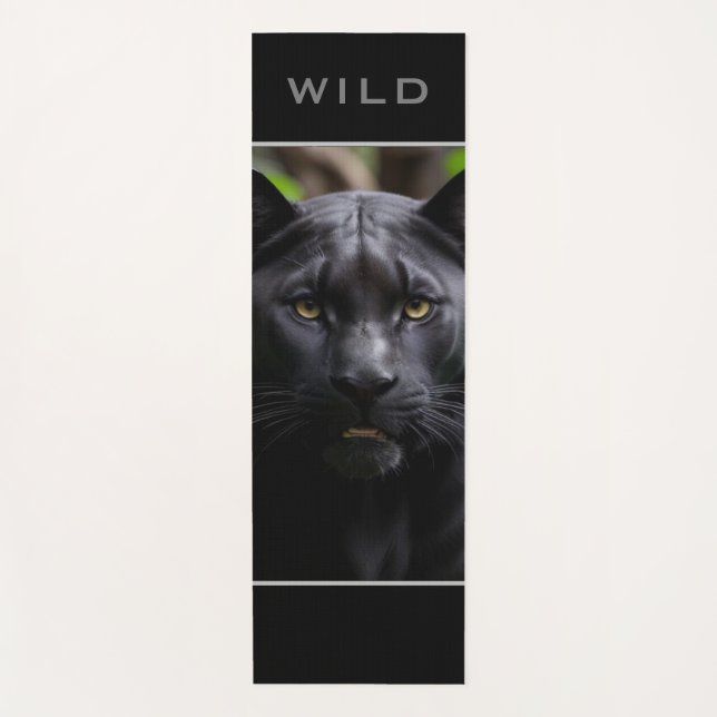 Wild Black Panther - Yoga Mat (Front)