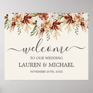Wild Bloom Floral Wedding Welcome sign