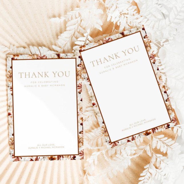 Wild Bloom Rustic Floral Thank You Card (Creator Uploaded)