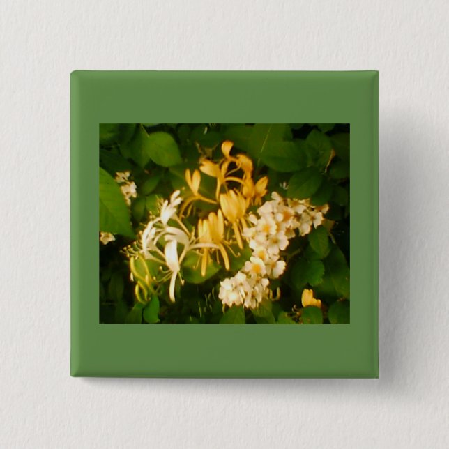 Wild Blooming Rose Honeysuckle Button (Front)
