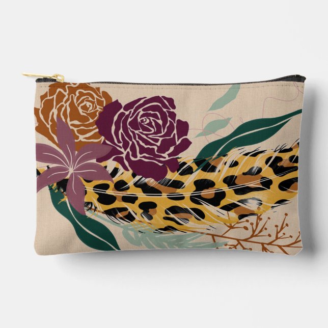 Wild Blooms  Accessory Pouch (Front)