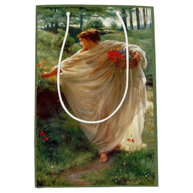 Wild Blossoms (by Edward Poynter) Medium Gift Bag (Front)