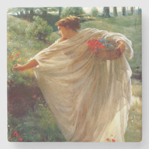 Wild Blossoms (by Edward Poynter) Stone Coaster