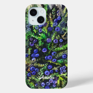 Wild blue berries  iPhone 15 case
