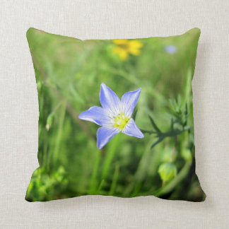 Wild Blue Flax Flower Cushion