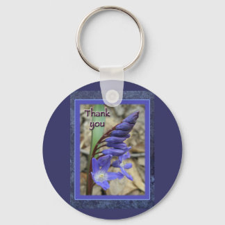 Wild Blue Hyacinth Thank You Key Ring