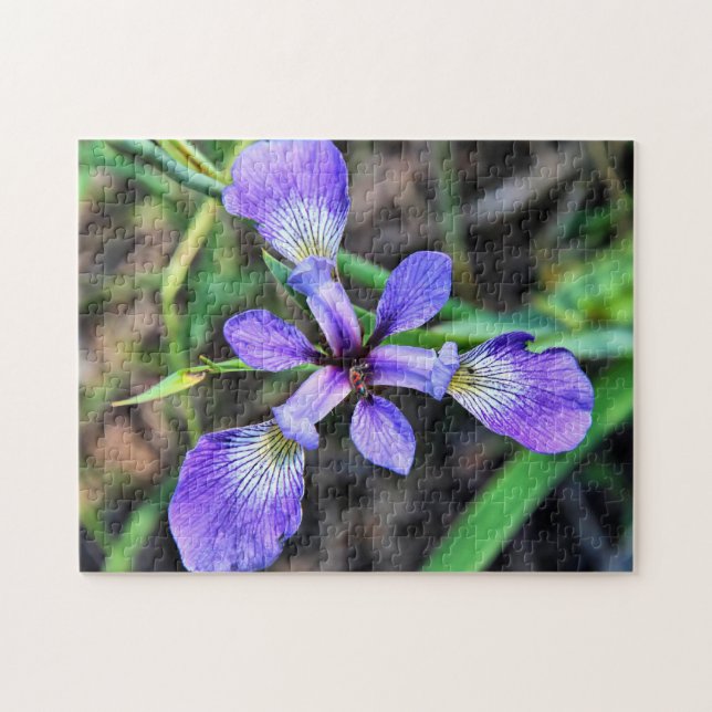 Wild Blue Iris Large Photo Puzzle (Horizontal)