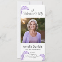 Wild Bluebell Celebration Of Life Photo Card
