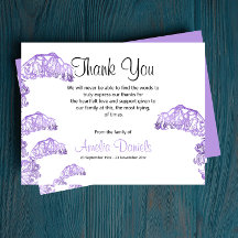 Wild Bluebell Funeral Thank You Cards