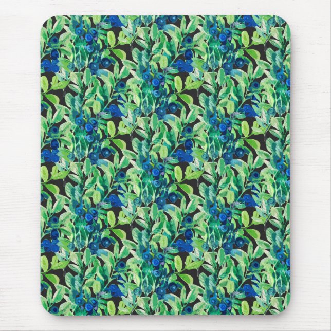 wild blueberries  mouse pad (Front)