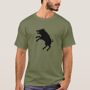 Wild Boar Black and White Silhouette T-Shirt