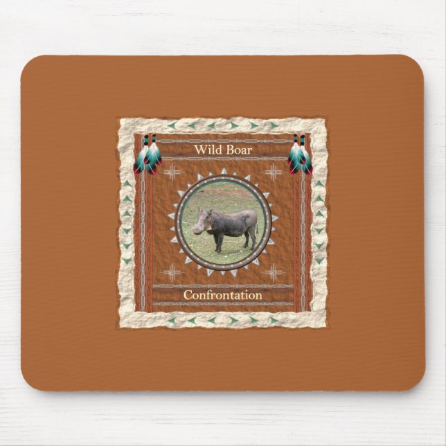 Wild Boar Confrontation Energy Mouse Pad (Front)
