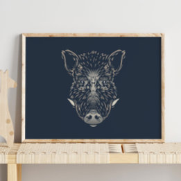 Wild Boar | Forest Animal Wild Boar Wall Print