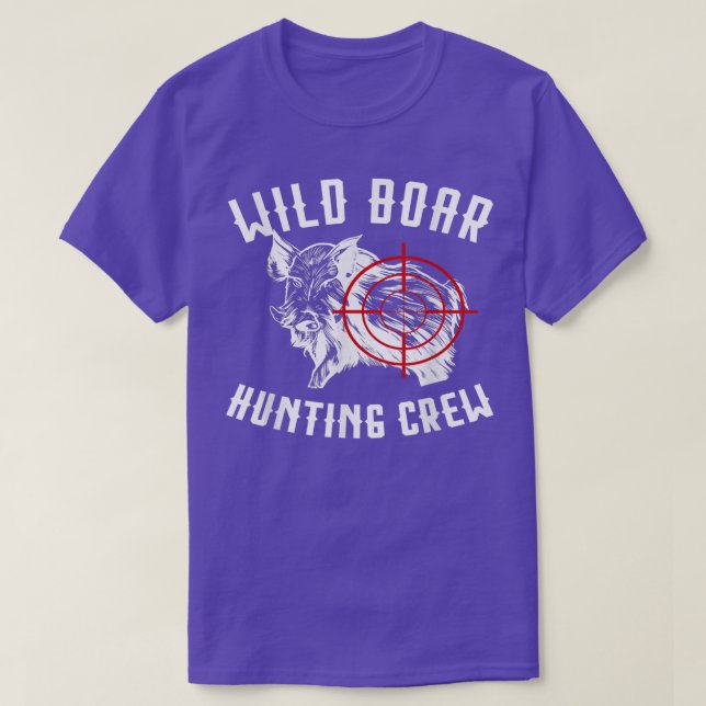 Wild Boar Hunting Crew Wild Boar Pigs Wild Hunting T-Shirt (Design Front)